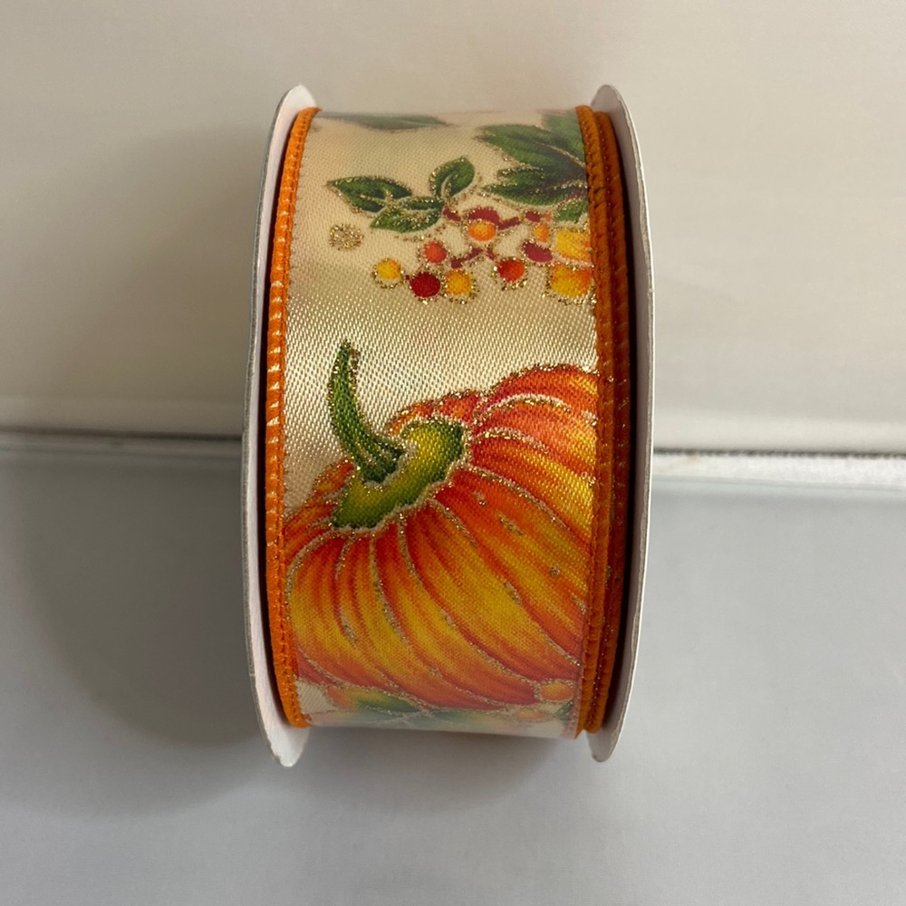 10 Yards of Expressions Fall Wired Ribbon